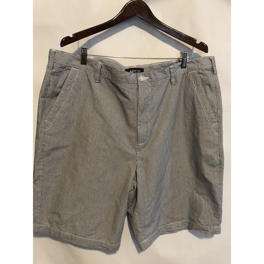 APT‎ 9 Men's Micro Strips Shorts Size 42 Flat Front New